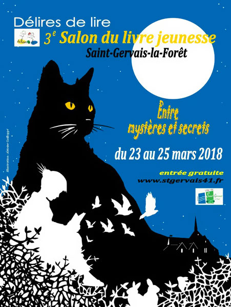 Affiche2018 d Antoine Guilloppe salon du livre de Saint Gervais la Foret